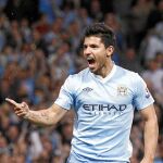 «Kun» Agüero marcó dos tantos en su debut en la Premier con el City