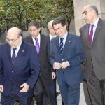 El conseller de Economía y Artur Mas guían a los miembros del Consejo Asesor para la Reactivación de la Economía y el Crecimiento