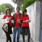 David Cierco, candidato del PSOE por Pozuelo, aprovechó ayer la mañana para buzonear publicidad y colgó esta foto en su Twitter