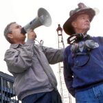 Bush en la Zona Cero en 2001