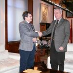 Francisco Jódar y Ramón Luis Valcárcel en uno de los últimos encuentros que mantuvieron en San Esteban
