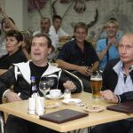 El presidente ruso, Dimitry Medvedev, y el primer ministro, Vladimir Putin