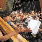 La orquesta de la Jornada Mundial de la Juventud, ayer, en el ensayo