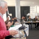 El presidente del PP-A, Javier Arenas, ayer durante su comparecencia en Córdoba