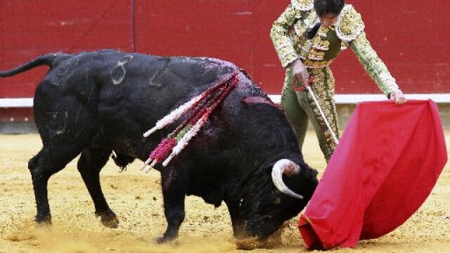 Perera se estira en un natural, ayer, en Palencia
