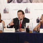Mariano Rajoy durante la presentación de su biografía en un hotel de Madrid