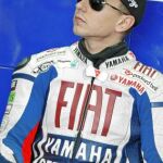 Jorge Lorenzo, ayer en su box del circuito de Cheste
