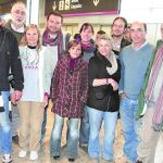 El equipo de arqueólogos llegó el jueves a Madrid. Entre ellos, el director José Manuel Galán (segundo por la derecha) y José Miguel Parra (primero por la izquierda)