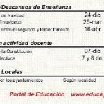 Imagen del calendario escolar 2011