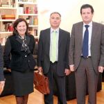 Císcar y Hernández con los representantes de Placema