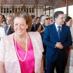 La alcaldesa Rita Barberá, y el conseller Serafín Castellano, ayer