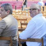 El Parque de la Ciutadella fue ayer el escenario de los ensayos de la celebración de hoy de la Diada de Cataluña