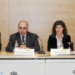 Moragues, Peralta, Moren y Mateu durante el acto de conmemoración del 75 aniversario de la CHJ