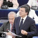 El presidente de la Comisión Europea, José Manuel Durao Barroso, durante el Pleno