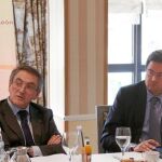 Óscar López y Ginés Clemente durante la reunión que mantuvieron ayer en Valladolid