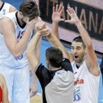 Navarro protesta la señalización de la cuarta falta personal de Marc Gasol