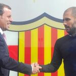 Sandro Rosell y Pep Guardiola