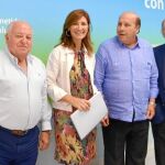 La vicesecretaria popular Alicia Martínez se reunió ayer con representantes del sector de la construcción