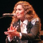 Estrella Morente, ayer, en los Jardines de Sabatini