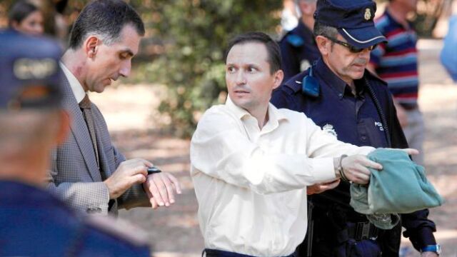 José Bretón, durante la reconstrucción del día que desaparecieron sus hijos, Ruth y José, en un parque de Córdoba