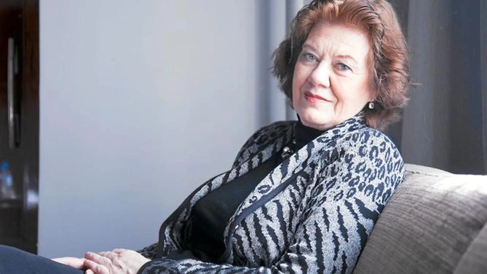 La escritora británica Anne Perry, durante una entrevista que concedió a LA RAZÓN