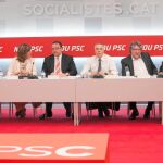 La dirección del PSC encabezada por Pere Navarro en una de sus últimas reuniones