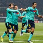 El Barça celebró ayer sus tres goles