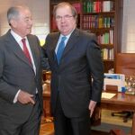 El presidente de Castilla y León, Juan Vicente Herrera, recibe al presidente de Gas Natural Fenosa, Salvador Gabarró
