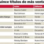 Libros del Papa y de un ex masón, entre los más vendidos esta Navidad