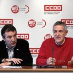 Los líderes sindicales Ángel Hernández y Agustín Prieto