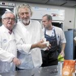 Juan Mari Arzak y Pierre Gagnaire, ayer, en el congreso vasco