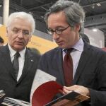 Ferran Mascarell y José María Lassalle el pasado martes en la Feria Liber