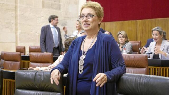La consejera de Hacienda de la Junta, Carmen Martínez Aguayo, ayer en la Cámara autonómica