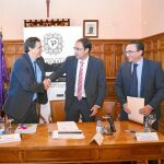 Jesús Fuertes, Alfonso Polanco y Eduardo García, en Palencia