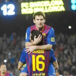 leo messi anotó tres goles en 29 minutos ante el Mallorca
