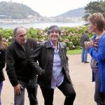 LA IMAGEN. La candidata a lendakari de EH Bildu, Laura Mintegi, valoró ayer en rueda de prensa en San Sebastián los resultados electorales de su formación