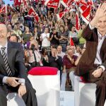 POR FIN JUNTOS. Casi hasta el final de la campaña ha esperado Rubalcaba para contar con José Luis Rodríguez Zapatero
