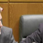 Jesús Eguiguren, presidente del PSE, con José Antonio Pastor, portavoz parlamentario de los socialistas vascos