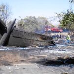 Estado en el que quedó el avión de Spanair siniestrado en agosto de 2008