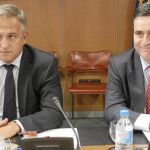 José Luis Astiazarán, presidente de la Liga, y Miguel Cardenal, del CSD