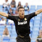 «CR7» celebra uno de los 101 goles que ha marcado con el Real Madrid