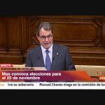 Mas anuncia elecciones anticipadas en Cataluña el próximo 25 de noviembre