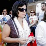 Ruth Ortiz, a su llegada a Córdoba, con su tía Rafaela Ramos (izda.) y su madre, Obdulia