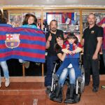 Ambiente de la peña barcelonista de Valladolid, donde Rosell les aseguró que sacaría «la política del club»