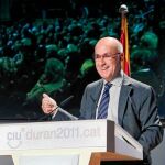 El candidato de CiU ayer durante el mitin de Terrassa