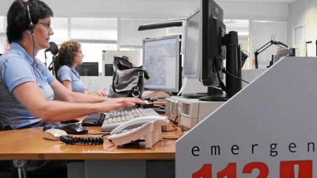 Imagen de los trabajadores del servicio de emergencias