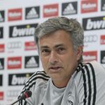 José Mourinho, en un momento de la rueda de prensa celebrada hoy en la Ciudad Deportiva de Valdebebas