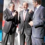 Rubalcaba, ayer junto a Ramón Jáuregui y Patxi López