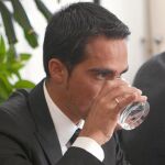 Durante 35 minutos declaró Alberto Contador ante los jueces del TAS, ayer, en Lausana. El pinteño volvió a reafirmar su inocencia