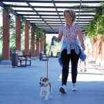 Siempre que ha tenido tiempo, Aguirre lo ha aprovechado para pasear por la ciudad, con su ya famoso perro «Pecas» o en el campo. La imagen corresponde a la jornada de reflexión previa a las últimas elecciones autonómicas a las que se presentó